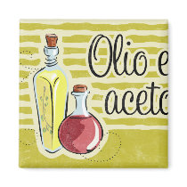Italian Oil & Vinegar Kitchen Magnet