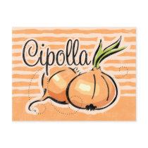 Italian Onion Recipe Card postcards by pinkinkart Italian Onion Recipe Card postcards