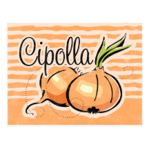 Italian Onion Recipe Card Postcard