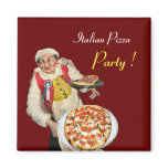 ITALIAN PIZZA,red Fridge Magnet
