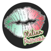 Italian Princess Giltter Lips Sticker