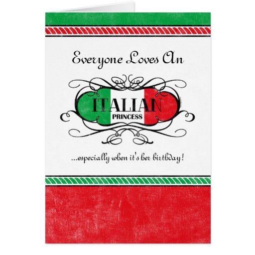 Italian Princess Personalized Card Zazzle