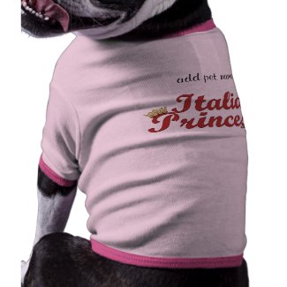 Italian Princess - Pink Dog T-shirt