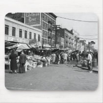 Italian Pushcart Market, Bronx: 1940 Mousepads