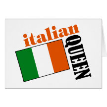 Italian Queen & Flag Card