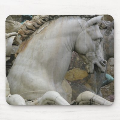Italian Renaissance sculpture of a horse mousepad by gothicarts
