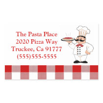 Italian Restaurant-Chef Rectangle Stickers