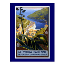 Italian Riviera Travel Poster Post Card