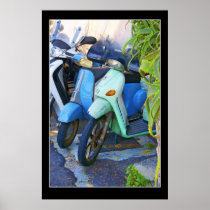 Italian Scooters, Photo of and Piaggio posters