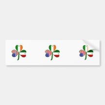 Italian Shamrock Bumper Stickers