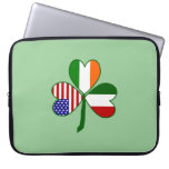 Italian Shamrock Green Background Laptop Computer Sleeves