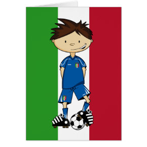 Italian Soccer Boy Card card
