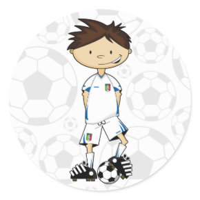 Italian Soccer Boy Sticker sticker