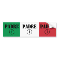 Italian Speaking Fathers & Dads : Padre Numero Uno Bumper Stickers