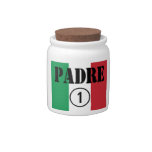 Italian Speaking Fathers & Dads : Padre Numero Uno Candy Jar