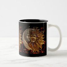 Italian Sun & Moon Carnaval Masks Coffee Mug