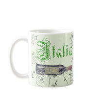 Italian Wine Bottle Coffee Mug by biscottimafia Italian Wine Bottle Coffee Mug