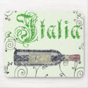 Italian Wine Bottle Vintage Mousepad mousepad