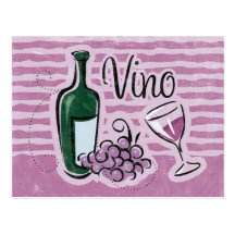 Italian Wine Recipe Card Post Card
