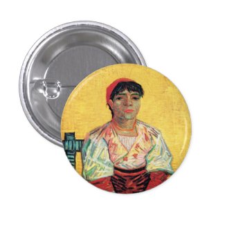 Italian Woman portrait painting Vincent van Gogh Buttons