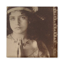 Italian Woman Praying magnets by twelfthhouse Italian Woman Praying magnets