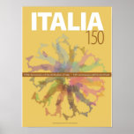 Italy 150th Anniversary of Unification Art Poster