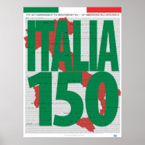 Italy 150th Anniversary Poster