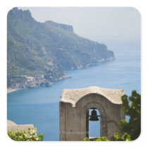 Italy, Amalfi Coast, Ravello, Bell tower with Square Stickers