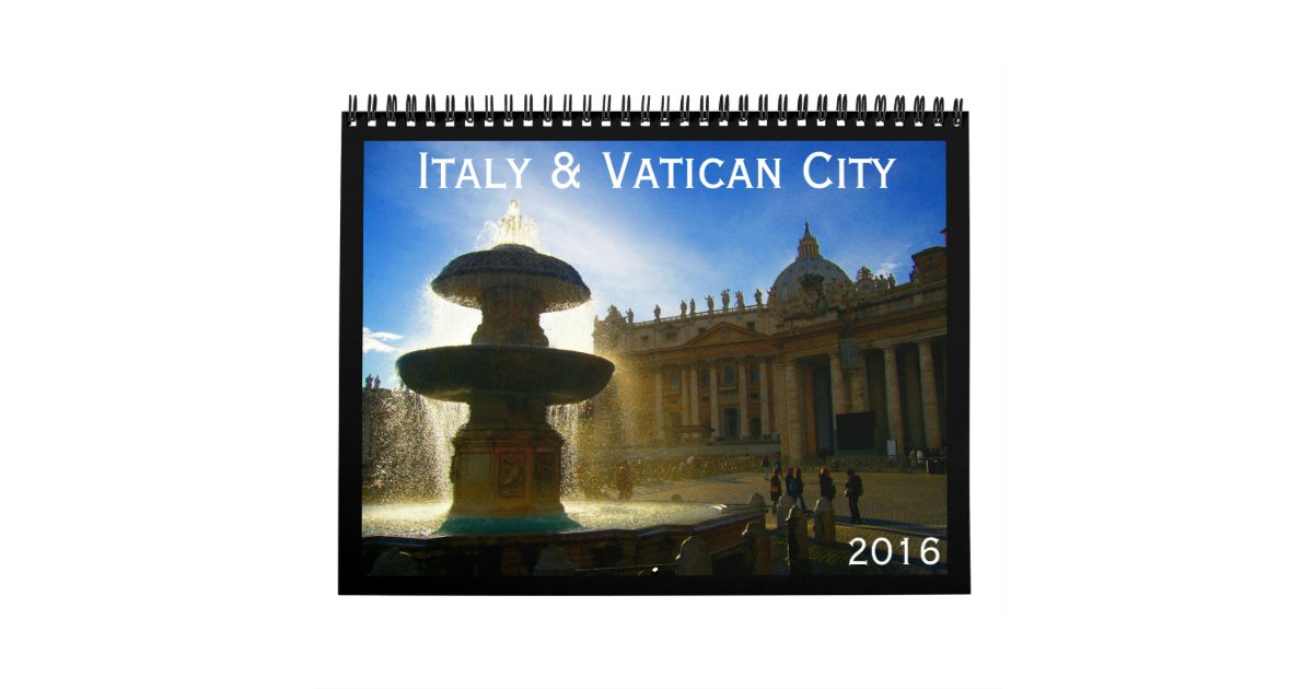 italy and vatican 2016 calendar Zazzle