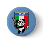 This cute little panda is ready to play for the Italian team! Panda holds a bat and is about to swing at the ball. Great for fans of the Italia baseball team or Italian baseball players.