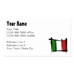 Italy Brush Flag Business Card Template