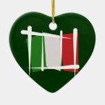 Italy Brush Flag Christmas Tree Ornament