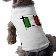Italy Brush Flag Dog Shirt