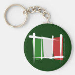 Italy Brush Flag Keychain