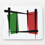 Italy Brush Flag Mouse Pads