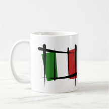 Italy Brush Flag Mug