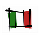 Italy Brush Flag Post Cards