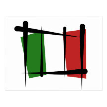 Italy Brush Flag Post Cards