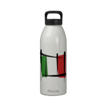 Italy Brush Flag Reusable Water Bottle