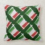 Italy Brush Flag Throw Pillows
