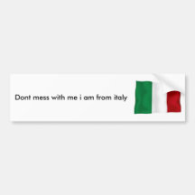 italy, bumper sticker