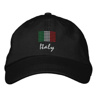 Italy Cap - Italian Flag Hat Embroidered Baseball Cap