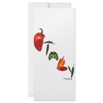 Italy Chili Peppers Personalized Rack Card