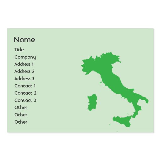 Italy - Chubby Business Card Templates (front side)