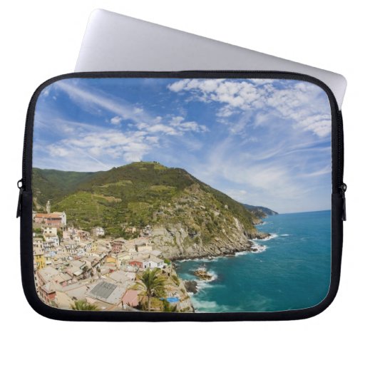 Italy, Cinque Terre, Vernazza, Hillside Town of 2 Computer Sleeve