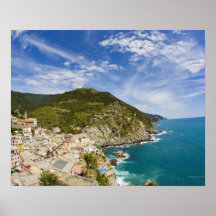 Italy, Cinque Terre, Vernazza, Hillside Town of 2 Poster