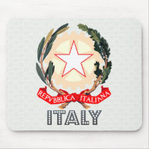 Italy Coat of Arms Mouse Pads