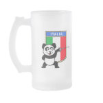 This cute panda loves fencing. Panda has his foil ready for a fencing match! This cute fencing panda shirt with a large flag of Italy is a great gift for fencers or fencing fans!