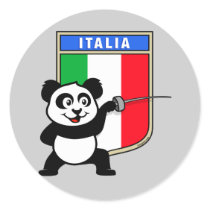 Italy Fencing Panda stickers by cuteunion Italy Fencing Panda stickers