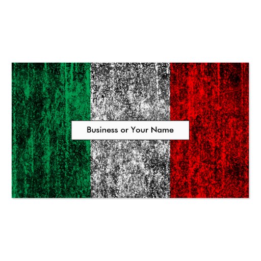 italy flag business card template (back side)